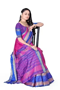 Designer Organza Cotton Silk saree With Unstitched Blouse Indian Ethnic Saree For Women-thumb3