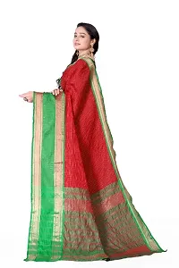 Designer Organza Cotton Silk saree With Unstitched Blouse Indian Ethnic Saree For Women-thumb2