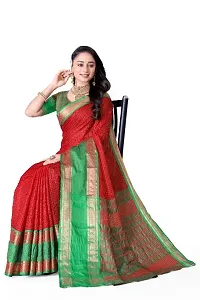 Designer Organza Cotton Silk saree With Unstitched Blouse Indian Ethnic Saree For Women-thumb3