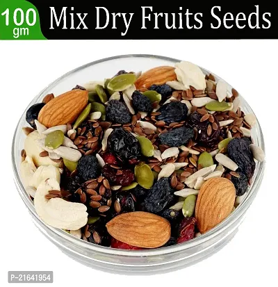 Breakfast Mix | Mix of Roasted Pumpkin Seed, Almond, and Black Raisin Healthy Breakfast 100gm-thumb0