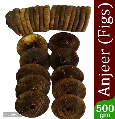 Dark Brown Black Afghani Anjeer Figs - Afghanistan Dry Anjir ( Dried Figs ) Dry Fruits for body mass loss, Good for Physical Health, Increases Immunity and Purify the Blood (500 GM)
