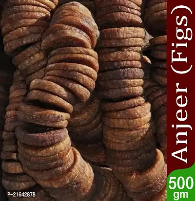 Dark Brown Black Anjeer Dry Fruits Afghani Anjir | Dry Figs | Dry Fruits Figs Natural, Rich in Iron, Fibre  Vitamins Fig colour Dark Brown Black figs (500gm)-thumb0