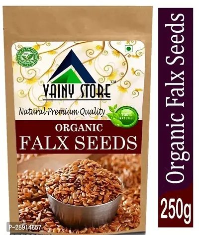 Organic Raw Unroasted Flax Seeds -(250 G)-thumb0