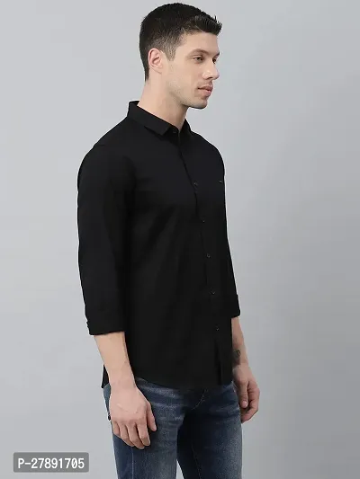 Stylish Cotton Long Sleeve Solid Shirt For Men-thumb4