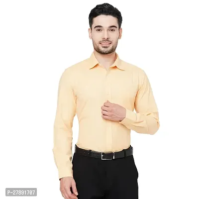 Stylish Cotton Long Sleeve Solid Shirt For Men-thumb0