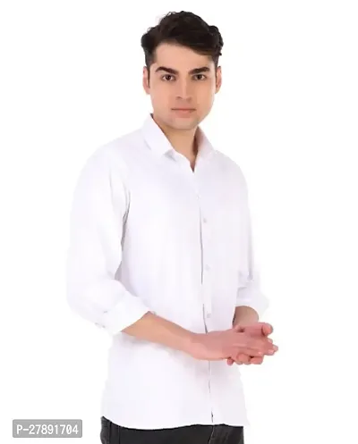 Stylish Cotton Long Sleeve Solid Shirt For Men-thumb3