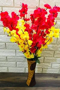 Petalshue Artificial Red & Yellow Blossom Flower Bunch for Home Decor Office | Artificial Flower Bunches for Vases 18 Sticks | Vase Not Included |-thumb3