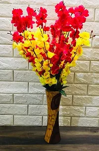 Petalshue Artificial Red & Yellow Blossom Flower Bunch for Home Decor Office | Artificial Flower Bunches for Vases 18 Sticks | Vase Not Included |-thumb4