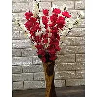 VTMT Petalshue? Artificial Dark Pink & White Blossom Flower Bunch for Home Decor Office | Artificial Flower Bunches for Vases (18 Sticks, 45 cm)-thumb2