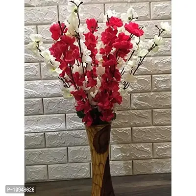 VTMT Petalshue? Artificial Dark Pink & White Blossom Flower Bunch for Home Decor Office | Artificial Flower Bunches for Vases (18 Sticks, 45 cm)-thumb3