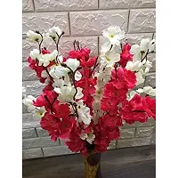 VTMT Petalshue? Artificial Dark Pink & White Blossom Flower Bunch for Home Decor Office | Artificial Flower Bunches for Vases (18 Sticks, 45 cm)-thumb3