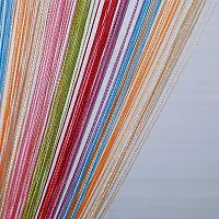 Petalshue Curtain Wall Panel Fringe Polyester Yarn Door String, Multicolor-thumb3