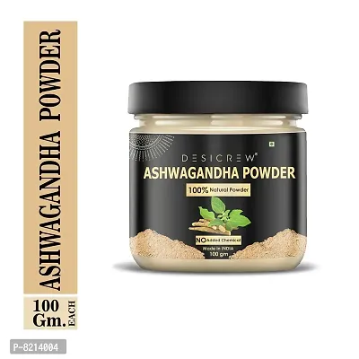 DESICREW Pure & Natural Ashwagantha Powder For Skin Toning, Anti-Ageing, Blackhead Removal, Anti Acne & Pimple Free, Deep Cleansing, Skin Face Pack 100 GM-thumb2