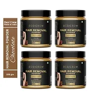 Desicrew 100 % Pure Hair Removal Powder For Underarms, Hand, Legs & Bikini Line Three in one Use For D-Tan Skin, Removing Hair, Remove Dead cell in Chocolate Fragrance- 100 gm (Pack of 4)-thumb4