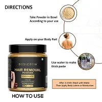 Desicrew 100 % Pure Hair Removal Powder For Underarms, Hand, Legs & Bikini Line Three in one Use For D-Tan Skin, Removing Hair, Remove Dead cell in Chocolate Fragrance- 100 gm (Pack of 2)-thumb2