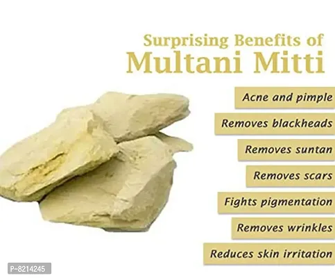 VADHIKA Pure Organic & Natural & Natural Multani Mitti Powder - Pack of 2 (100 gm Each)-thumb2