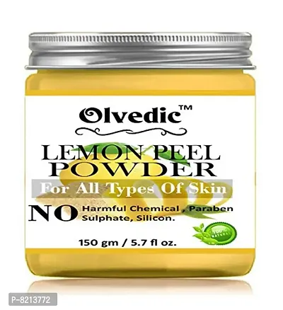 Olvedic 100% Pure Organic Lemon Peel Powder For skin care-(150 gm)-thumb0