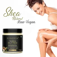 Desicrew Pure Organic Ivory Shea Butter | Raw | Unrefined | African | Great For Face, Skin, Body & Lips Pack of 4 Jar 400 GM-thumb1