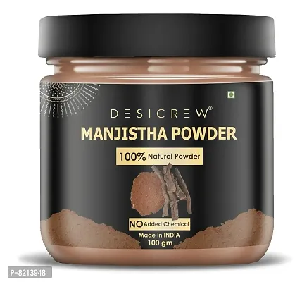 DESICREW Pure & Natural Manjistha Root Powder | Rubia Cordifolia (Indian Madder) 100 gm