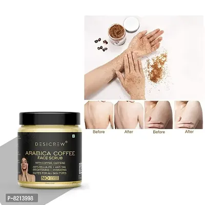 Desicrew Arabica Coffee Face Scrub With Coffee, Caffeine And Cocoa Butter For Face 200 Gm Scrub (200 g)-thumb2