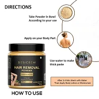 Desicrew 100 % Pure Hair Removal Powder For Underarms, Hand, Legs & Bikini Line Three in one Use For D-Tan Skin, Removing Hair, Remove Dead cell (Sandal & Rose)-thumb2