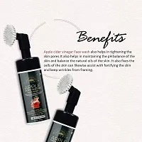 Desicrew Organic Apple Cider Vinegar Foaming with Built-In Face Brush for deep cleansing - No Parabens, Silicones Skin Brightning & Lightning For all skin types- Pack of 4 (100 ml each)-thumb3