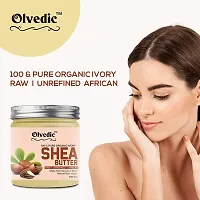 Olvedic Ivory coco & Shea Butter | Raw | Unrefined | African | Great For Face, Skin, Body & Lips (Shea Butter, 200 gm)-thumb1