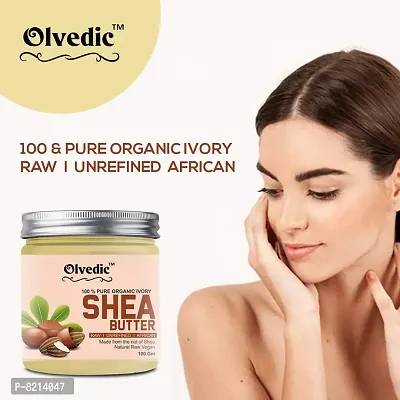 Olvedic Ivory coco & Shea Butter | Raw | Unrefined | African | Great For Face, Skin, Body & Lips (Shea Butter, 200 gm)-thumb2