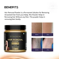 Desicrew 100 % Pure Hair Removal Powder For Underarms, Hand, Legs & Bikini Line Three in one Use For D-Tan Skin, Removing Hair, Remove Dead cell (Sandal & Rose)-thumb1