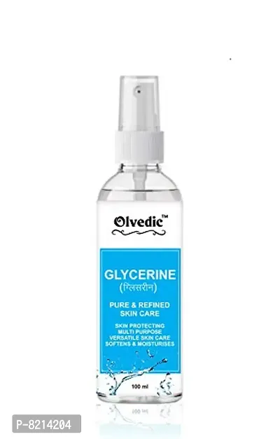 OLVEDIC Pure  Natural Oil Glycerine for Skin Hydrating And Moisturizing, Color-Treated-Hair (Combination Skin) 100 ml