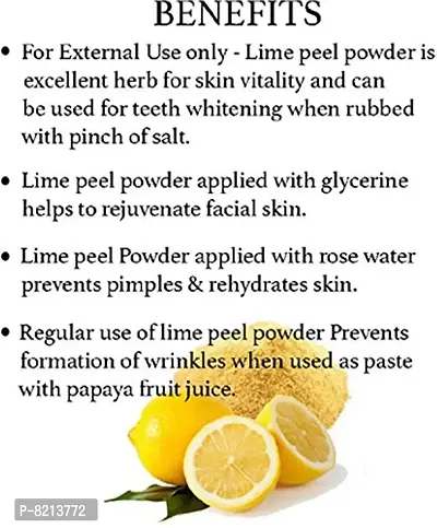 Olvedic 100% Pure Organic Lemon Peel Powder For skin care-(150 gm)-thumb2