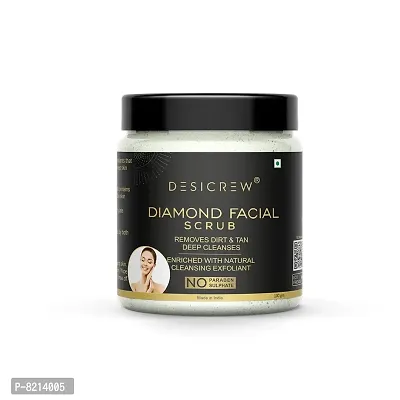 Desicrew Diamond Facial Scrub For Removes Dirt & Tan Deep Cleansing Exfoliation Scrub (100 g)