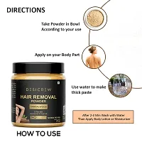 Desicrew 100 % Pure Hair Removal Powder For Underarms, Hand, Legs  Bikini Line Three in one Use For D-Tan Skin, Removing Hair, Remove Dead cell in Sandalwood Fragrance- 100 gm ( Pack of 2)-thumb2