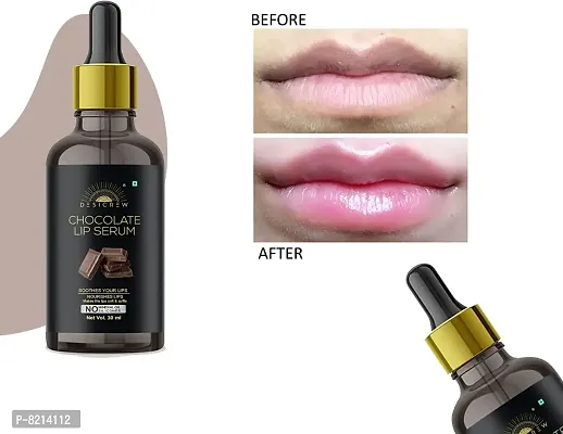 Desicrew Pink Lip Serum Oil For Chocolate Flavour, Lip Shine, Glossy, Soft With Moisturizer For Men & Women(30 ml)-thumb2