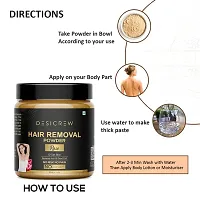 Desi Crew 100 % Pure Hair Removal Powder (Rose Fragrance ) For Underarms, Hand, Legs  Bikini Line  Men  Women 100 gm-thumb1