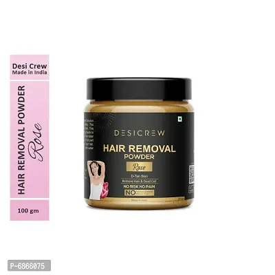 Desi Crew 100 % Pure Hair Removal Powder (Rose Fragrance ) For Underarms, Hand, Legs  Bikini Line  Men  Women 100 gm-thumb4