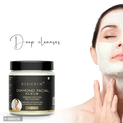 Desi Crew Diamond Facial Scrub- With Vitamin C  E -Sunscreen Effect-Deep Cleansing, Exfoliation, 100 gm-thumb2