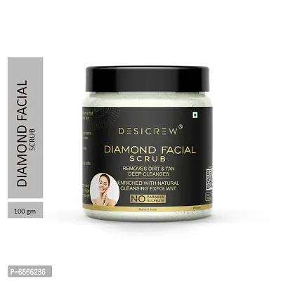 Desi Crew Diamond Facial Scrub- With Vitamin C  E -Sunscreen Effect-Deep Cleansing, Exfoliation, 100 gm-thumb3