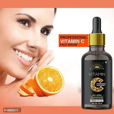 Desi Crew Professional Vitamin C Face Serum With Vitamin E Fairness Serum for a Brighter and Healthier Skin With Extra whitening.. 30 ML
