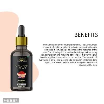 Desi Crew Kumkumadi Tailam Face Oil- for Glowing, Spotless, Anti-Ageing  Radiant Skin Golden Glow 90ml-thumb3