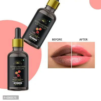 Desi Crew Strawberry Pink Lip Serum Oil For Strawberry Flavour , Lip Shine, Glossy, Soft With Moisturizer For Men  Women 30 ml-thumb0