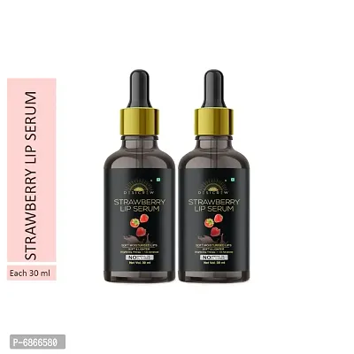 Desi Crew Strawberry Pink Lip Serum Oil For Strawberry Flavour , Lip Shine, Glossy, Soft With Moisturizer For Men  Women 60 ml