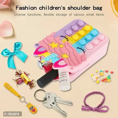 Pop It Bag Unicorn Sling Bag Crossbody Bag for Kids, Pop It Bag for Girls, Pop It Fidget Toy Shoulder Bag, Fidget Purse for Kids Stress Relief Toys, Multicolor Random Collection Pack of 1-thumb4