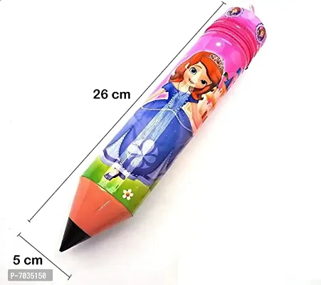 Pencil Shaped Stationary Case Set of 6 Pcs, Pencil Box For Girls Navratri/ Kanjak Gifts /Birthday Return Gifts In Bulk For Kids, Girls, Boys (Assorted, Pack Of 3)-thumb0