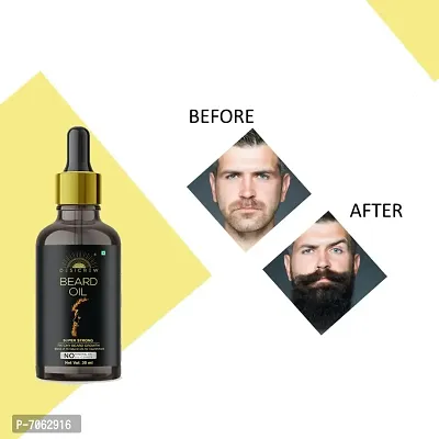 Desi Crew Natural Beard Growth Oil - For Super Strong Beard Growth Stimulating fast Patchy Beard Growth 30 ml