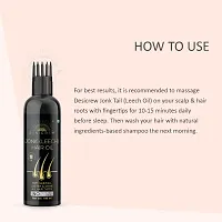Desi Crew 100 % Pure Jonk Oil Leech Tail - WITH COMB APPLICATOR - Cold Pressed - For Hair Regrowth control  hair fall For Men  Women-400ML-thumb2