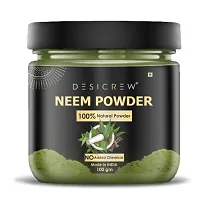 Desi Crew 100% Natural  Pure Neem Powder For Pimple free, Spot Less, Glowing  Natural Shine Skin  Dandruff Free Hair Face Pack  Hair Pack 100 GM-thumb1