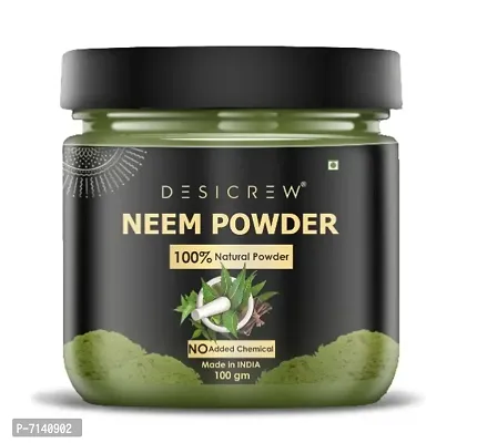 Desi Crew 100% Natural  Pure Neem Powder For Pimple free, Spot Less, Glowing  Natural Shine Skin  Dandruff Free Hair Face Pack  Hair Pack 100 GM-thumb2