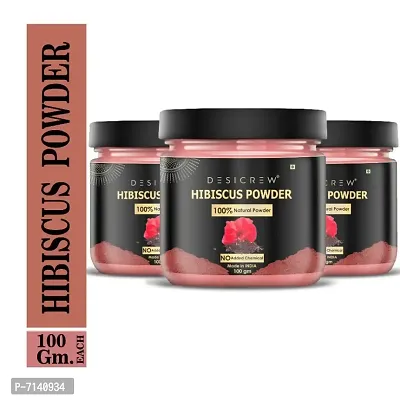 Desi Crew 100% Pure  Natural Hibiscus Powder For Deep Cleansing, Exfollating  Detoxifying Skin Face Pack 300 GM