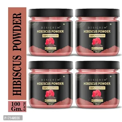 Desi Crew 100% Pure  Natural Hibiscus Powder For Deep Cleansing, Exfollating  Detoxifying Skin Face Pack 400 GM
